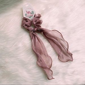 Rose Pink Scrunchie Scarf